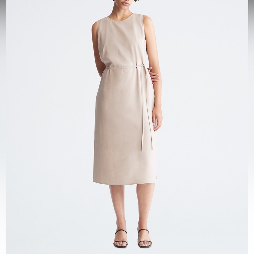 NWT Calvin Klein Belted Midi Tank Dress size 0
